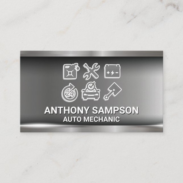 Auto Services | Mechanic and Maintenance  Business Card (Front)