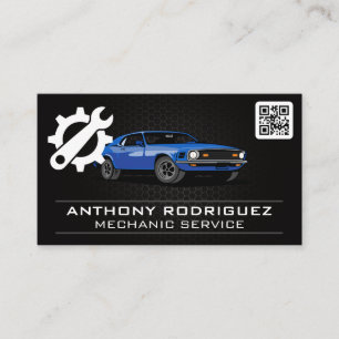 Auto Services   Wrench and Car Business Card