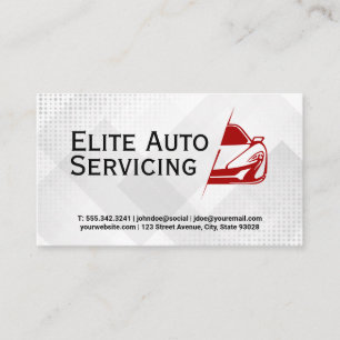 Auto Servicing   Technician Car Parts Business Card
