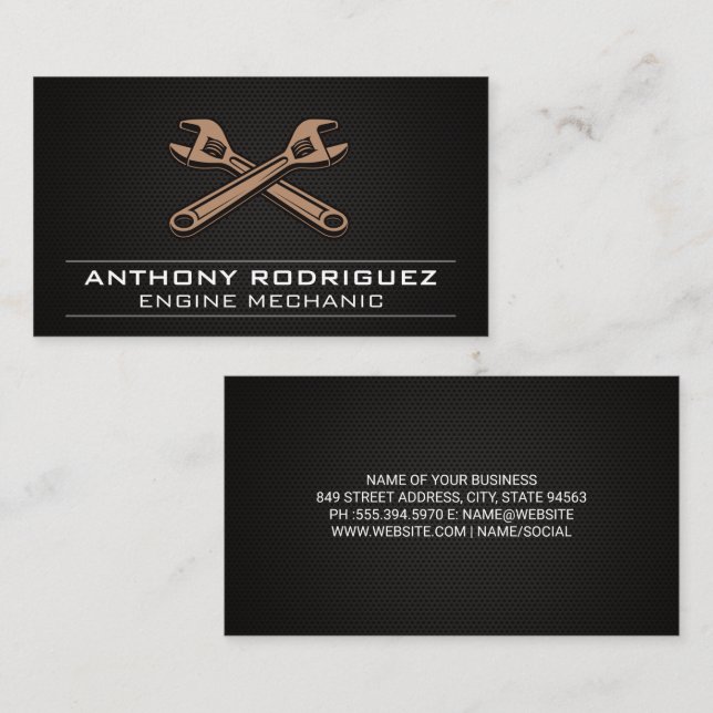 Auto Shop | Wrenches Business Card (Front/Back)