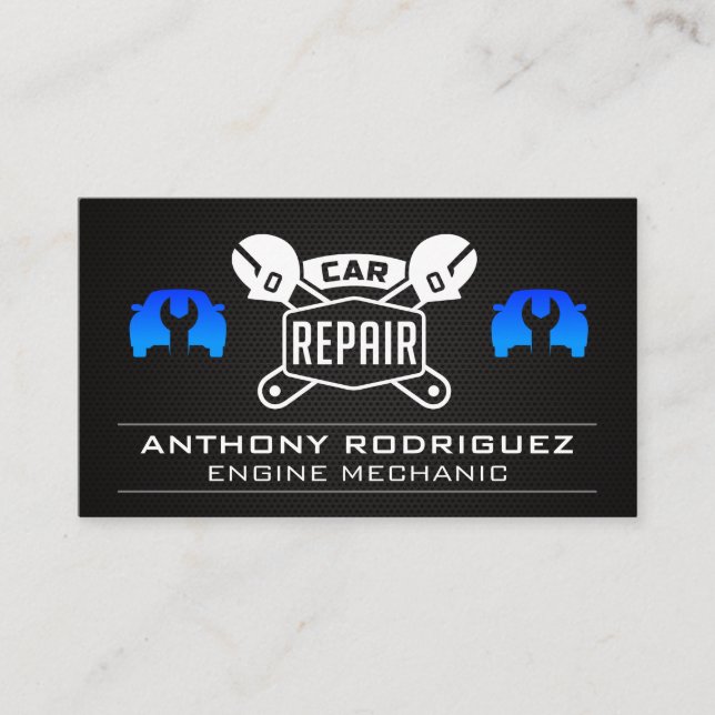 Auto Shop | Wrenches | Mechanic Car Repair Business Card (Front)