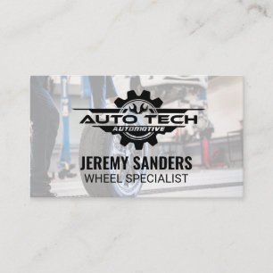 Auto Tech Automotive   Mechanic Business Card