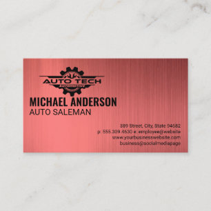 Auto Tech Logo   Wrenches Business Card