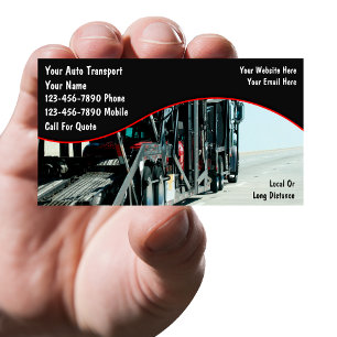 Auto Transport Car Carrier Business Cards