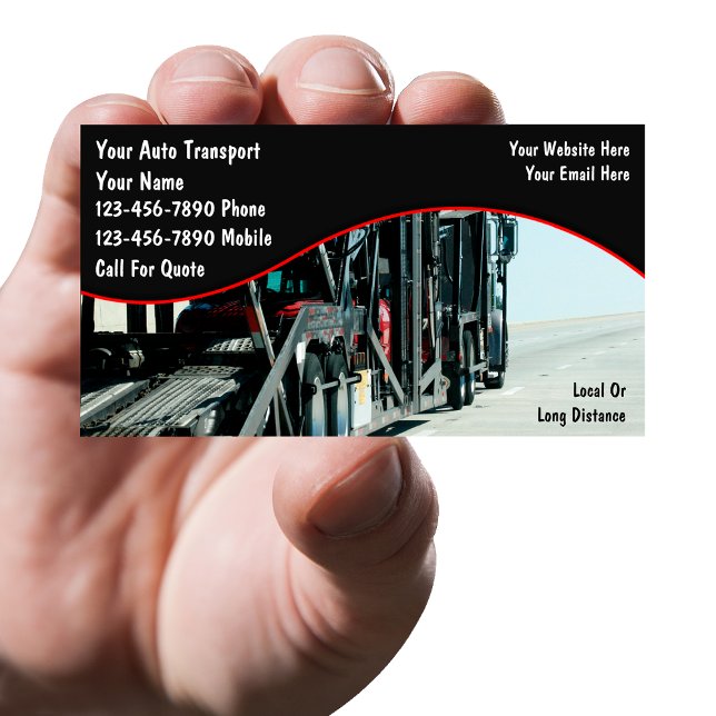 Auto Transport Car Carrier Business Cards (Creator Uploaded)