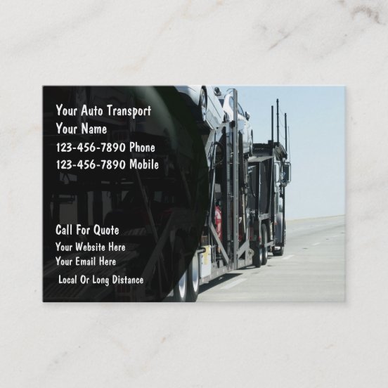 Hauling Business Cards Zazzle UK