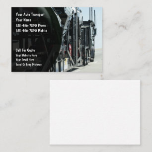 Auto Transport Hauling Business Cards