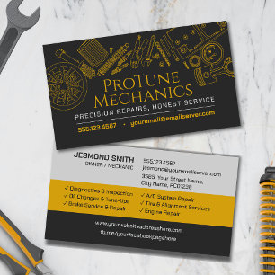 Auto Vehicle Repair - Car Mechanic  Business Card
