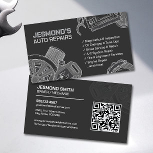 Auto Vehicle Repair - Mechanic Business Card