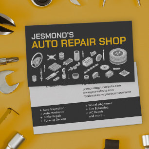 Auto Vehicle Repair - Mechanic  Business Card