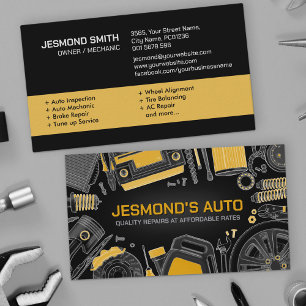 Auto Vehicle Repair - Mechanic Business Card
