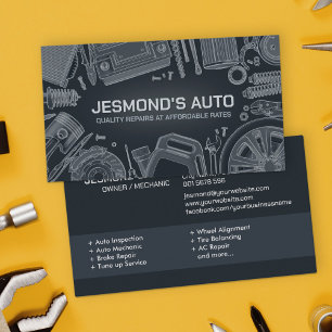 Auto Vehicle Repair - Mechanic Business Card