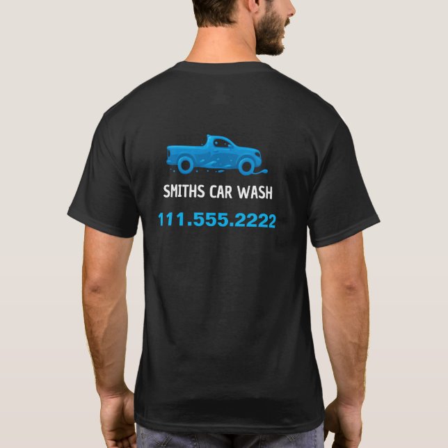 Auto Wash Car Detailing T-Shirt (Back)