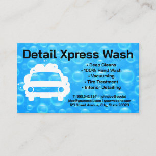 Auto Wash Logo Design   Water Bubbles Business Card