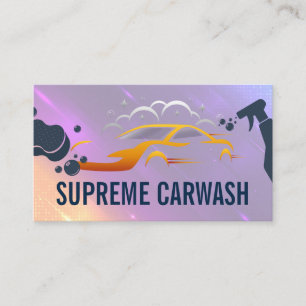 Auto Wash Logo   Spray Bottle Business Card
