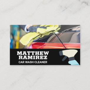 Auto Wash   Spray Bottle Business Card