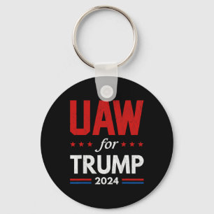 Auto Workers For Trump 2024 American Flag Trump El Key Ring