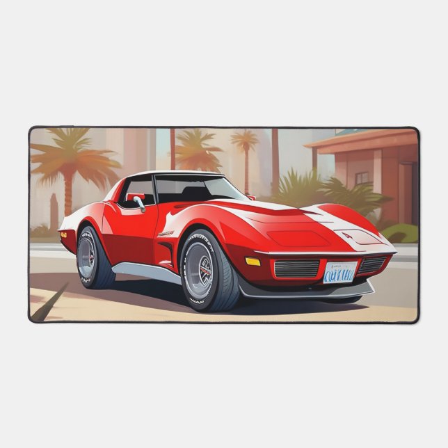 Auto Wow! Chevy Corvette Stingray Desk Mat (Front)