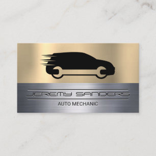 Auto Wrench Logo   Mechanic Business Card