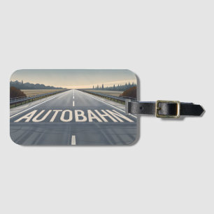 Autobahn Infinite Road Perspective Art Luggage Tag