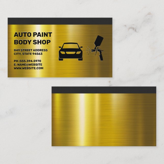 Autobody Paint Shop Business Card (Front/Back)