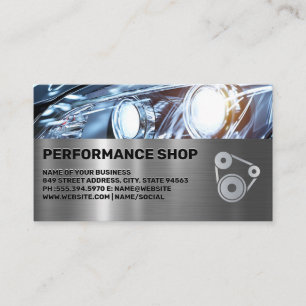 Autobody   Performance Shop   Headlights Business Card