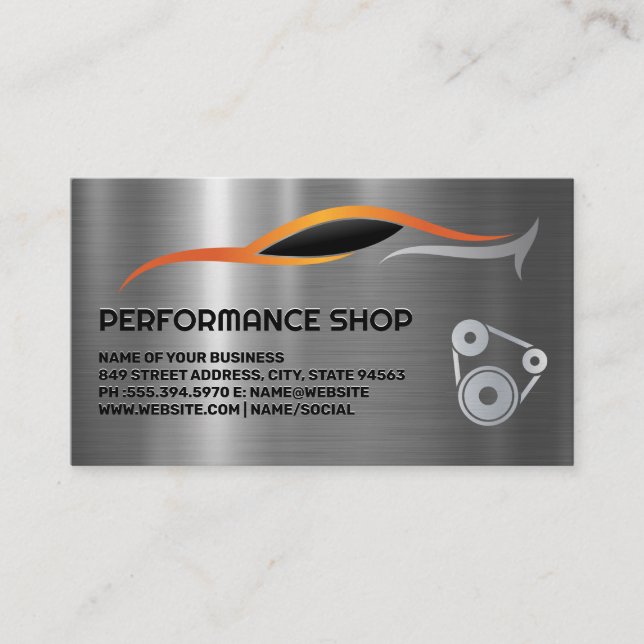 Autobody | Performance Shop Parts Business Card (Front)