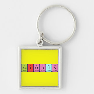 Autobus periodic table keyring