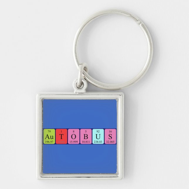 Autobus periodic table keyring (Front)