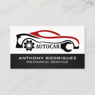 Autocar Repair Services   Mechanic Business Card