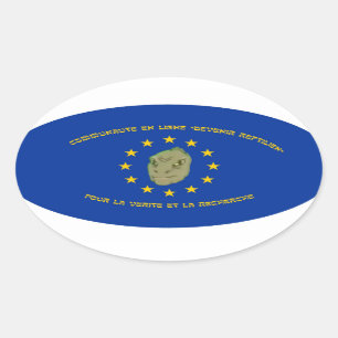 Autocollant Devenir Reptilien forme "ballon" Oval Sticker