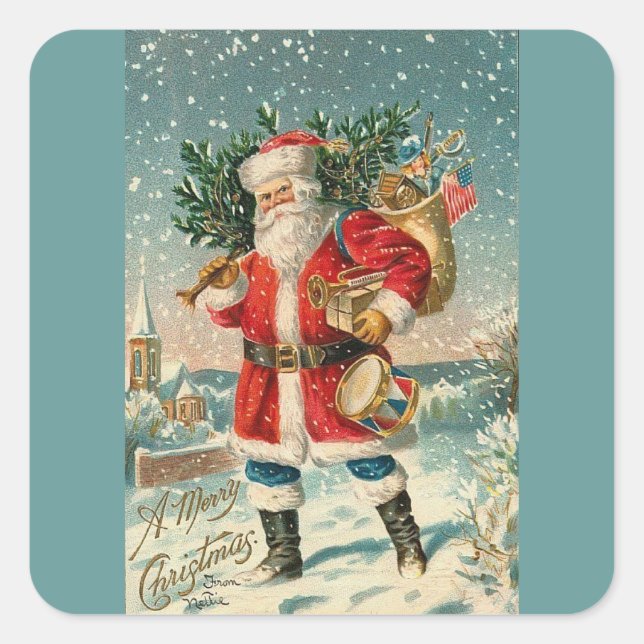 AUTOCOLLANT NOEL SQUARE STICKER (Front)