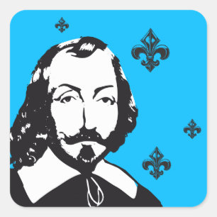Autocollant x20 Champlain fleur de lys Square Sticker