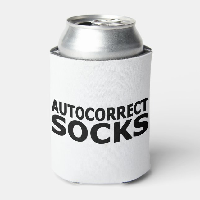 Autocorrect Socks Can Cooler (Can Front)