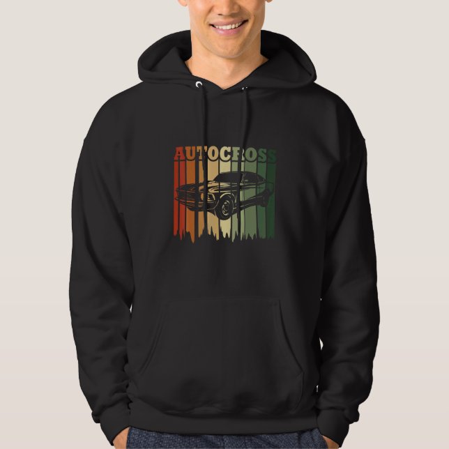 Autocross Retro Car Racing Motorsport Apparel Hoodie (Front)