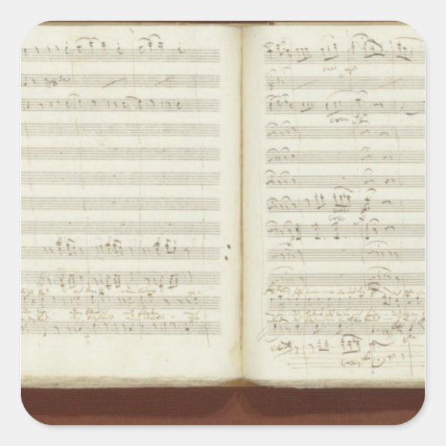 Autograph copy of 'The Magic Flute' Square Sticker (Front)