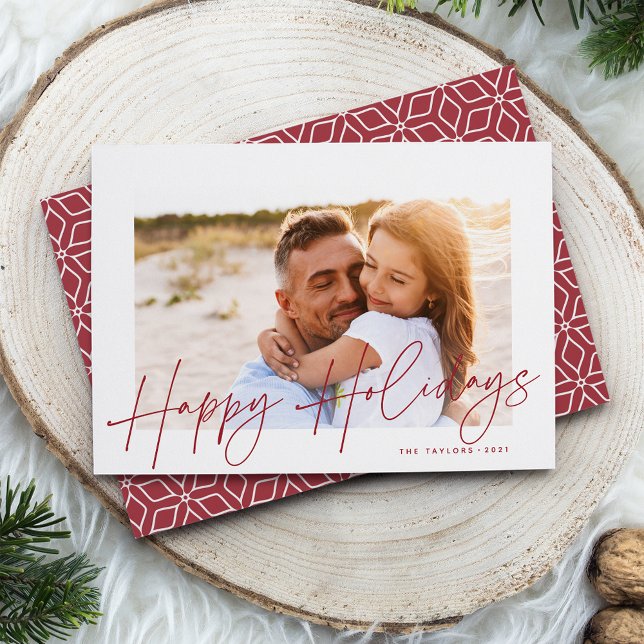 Autograph | Happy Holidays Photo Holiday Card (Creator Uploaded)