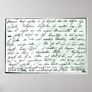 Autograph letter from Franz Schubert Poster
