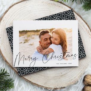 Autograph   Merry Christmas Photo Holiday Card