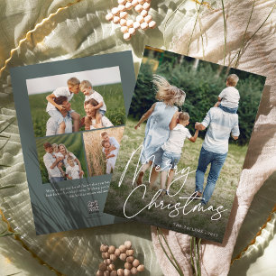 Autograph   Merry Christmas Vertical Photo Holiday Card