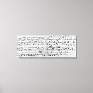 Autograph of the partita 'Sei gegruesset Canvas Print