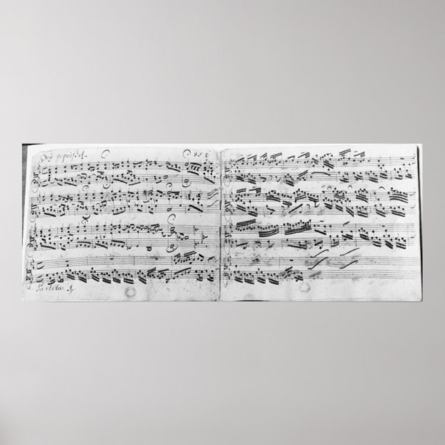 Autograph of the partita 'Sei gegruesset Poster (Front)