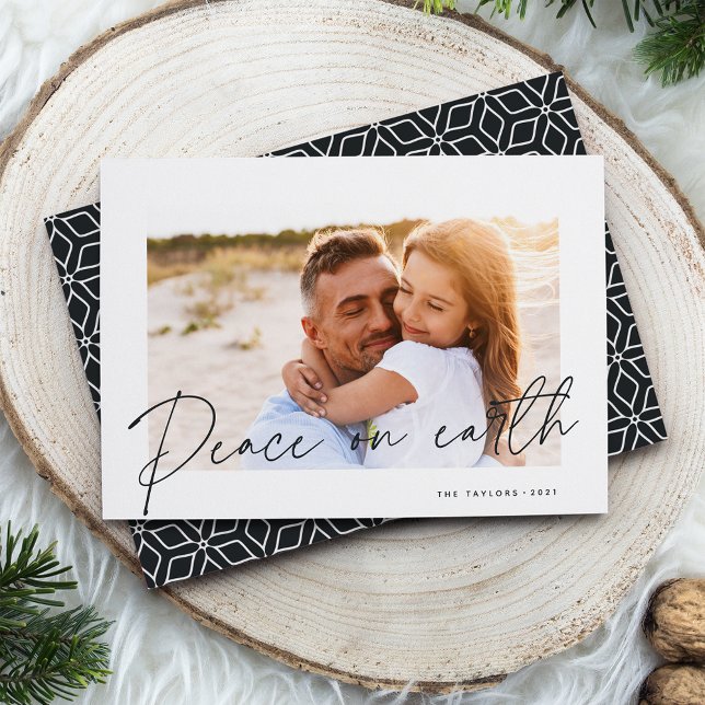 Autograph | Peace on Earth Photo Holiday Card (Creator Uploaded)