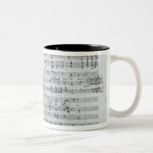 Autograph score for the lied 'Des Sangers Habe' Two-Tone Coffee Mug