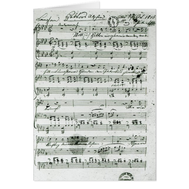 Autograph score for the lied 'Hektors Abschied' (Front)