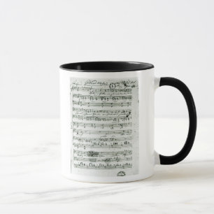 Autograph score for the lied 'Hektors Abschied' Mug