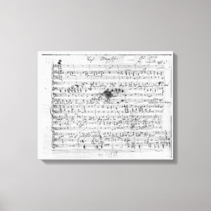Autograph score for the lied 'Trost' Canvas Print