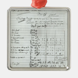Autograph Score of Act III Metal Tree Decoration