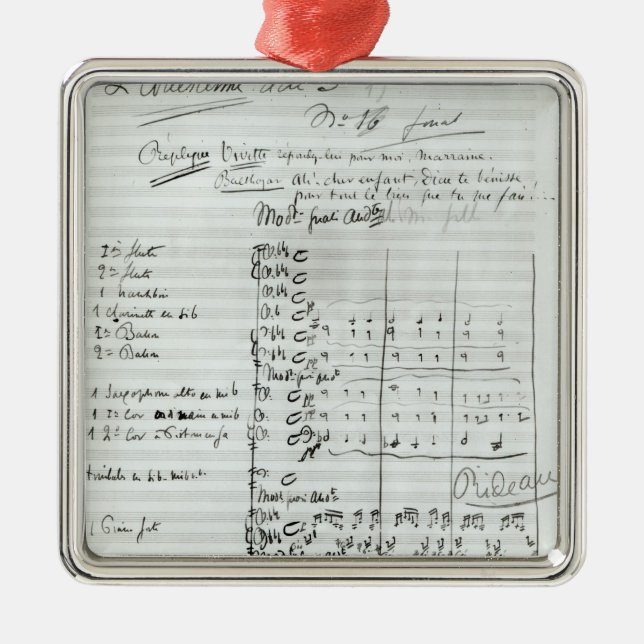 Autograph Score of Act III Metal Tree Decoration (Front)