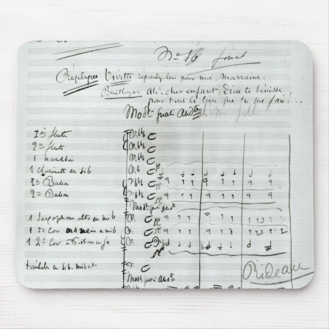 Autograph Score of Act III Mouse Mat (Front)